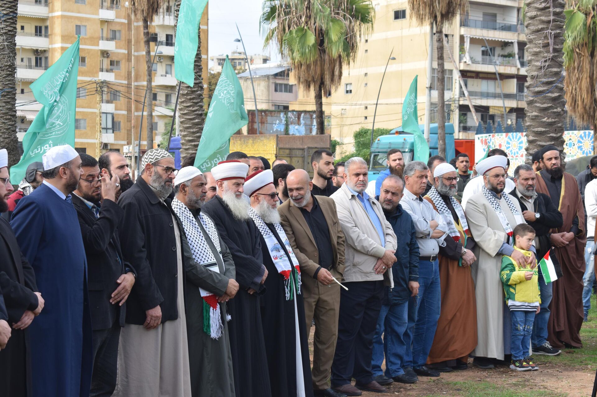 وقفة تضامنية مع غزة للعلماء المسلمين في صيدا جنوبي لبنان - سبوتنيك عربي, 1920, 08.12.2023