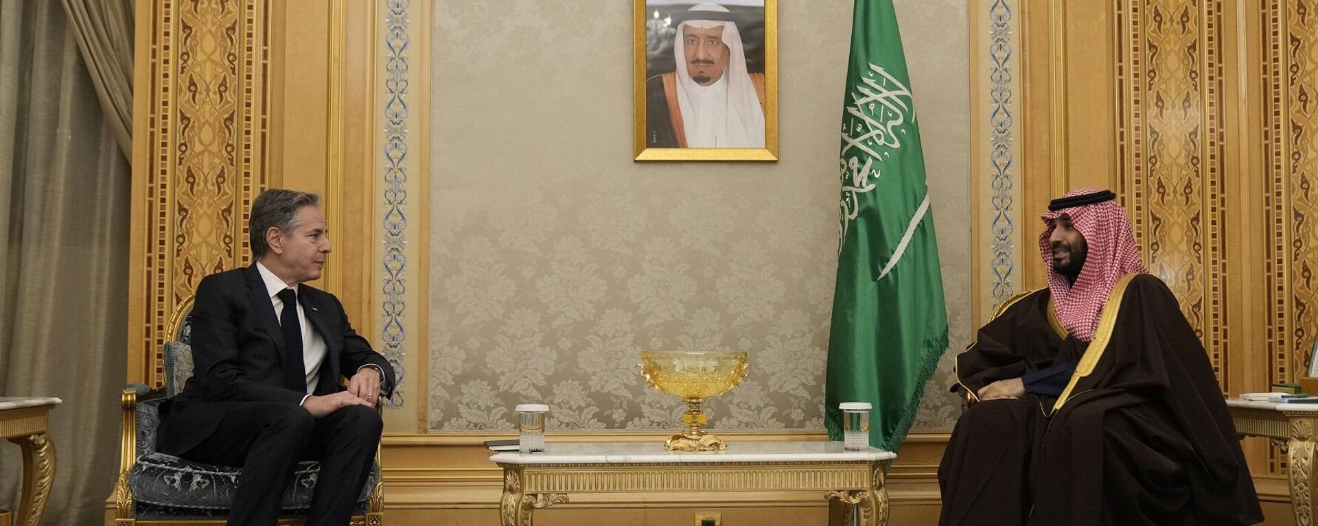 ولي العهد السعودي، الأمير محمد بن سلمان، يستقبل وزير الخارجية الأمريكي، أنتوني بلينكن، في الرياض، السعودية، 5 فبراير/ شباط 2024 - سبوتنيك عربي, 1920, 03.05.2024