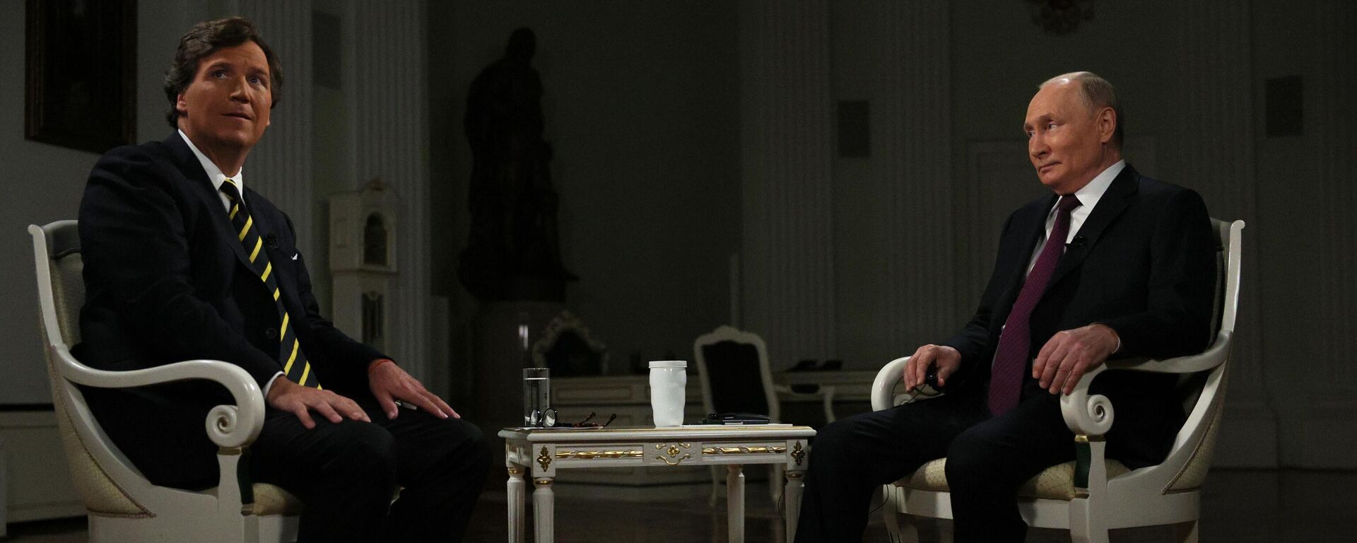 الرئيس الروسي فلاديمير بوتين يجري مقابلة مع الصحفي الأمريكي، مؤسس منصة فيديو شبكة تاكر كارلسون، تاكر كارلسون، الكرملين، موسكو، روسيا 6 فبراير 2024 - سبوتنيك عربي, 1920, 09.02.2024