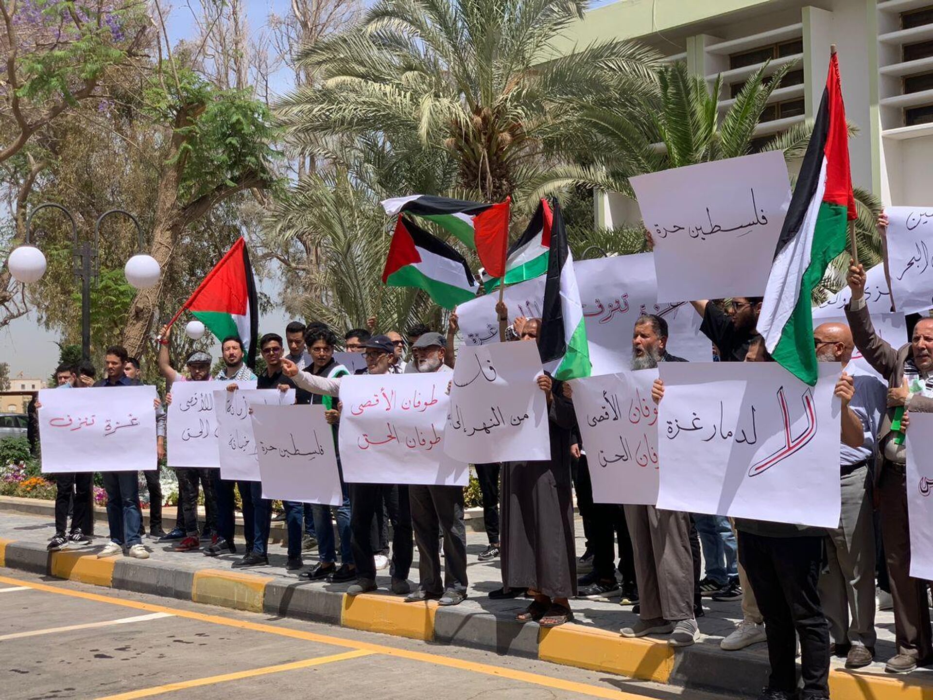 جامعة طرابلس تنظم وقفة إحتجاجية من أجل غزة - سبوتنيك عربي, 1920, 07.05.2024