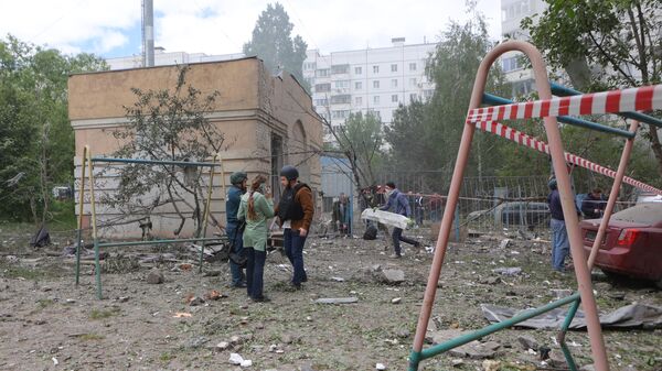 أثار قصف القوات المسلحة الأوكرانية في بيلغورود، روسيا - سبوتنيك عربي