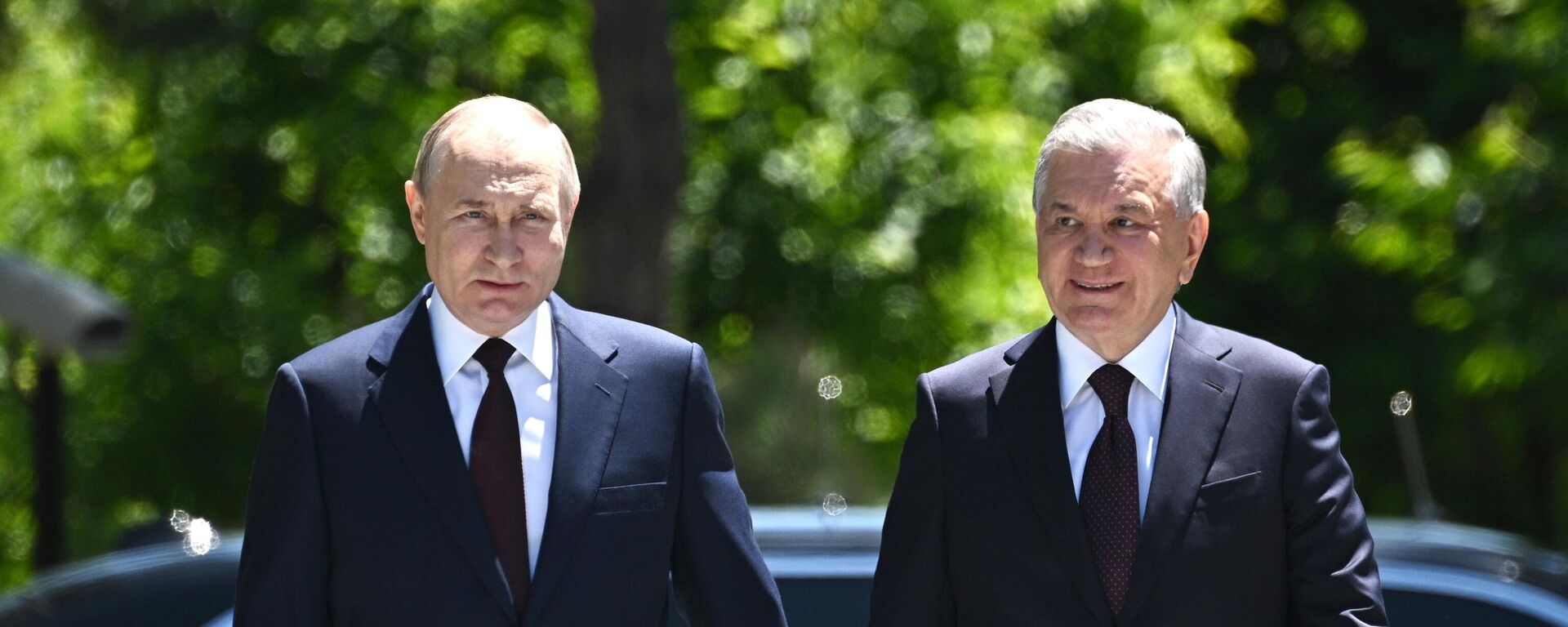 الرئيس الروسي فلاديمير بوتين، يصل إلى القصر الرئاسي  في اوزباكستان، لإجراء محادثات مع رئيس أوزبكستان شوكت ميرزيوييف - سبوتنيك عربي, 1920, 27.05.2024