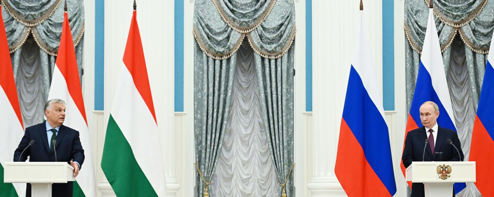 لتقى الرئيس الروسي فلاديمير بوتين مع رئيس الوزراء المجري في أوربان - سبوتنيك عربي, 1920, 05.07.2024