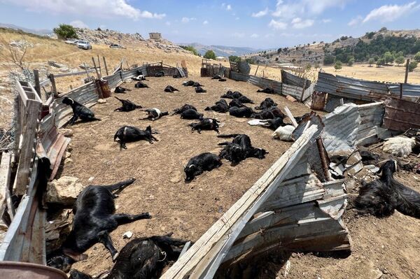 الطيران الحربي الإسرائيلي يشن غارة جوية على مزرعة العمار في جبل طورا بين إقليم التفاح وجزين في لبنان - سبوتنيك عربي