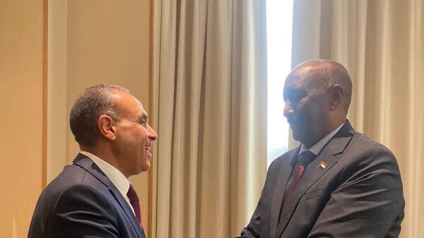 وزير الخارجية المصري بدر عبد العاطي يلتقي رئيس مجلس السيادة السوداني عبد الفتاح البرهان على هامش حضور حفل تنصيب الرئيس الرواندي بول كاجامي - سبوتنيك عربي