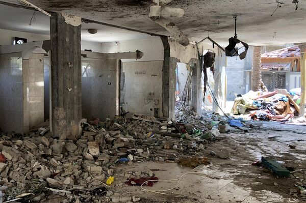 صورة من مدرسة &quot;التابعين&quot; في حي &quot;الدرج&quot; في مدينة غزة، التي قصفها الجيش الإسرائيلي - سبوتنيك عربي