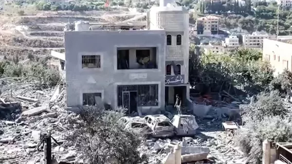 مباني مدمرة في مستوطنة السكسقية بجنوب لبنان جراء القصف الإسرائيلي. - سبوتنيك عربي