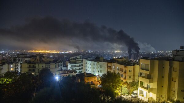 غارات الطيران الحربي الإسرائيلي على الضاحية الجنوبية، بيروت، لبنان - سبوتنيك عربي
