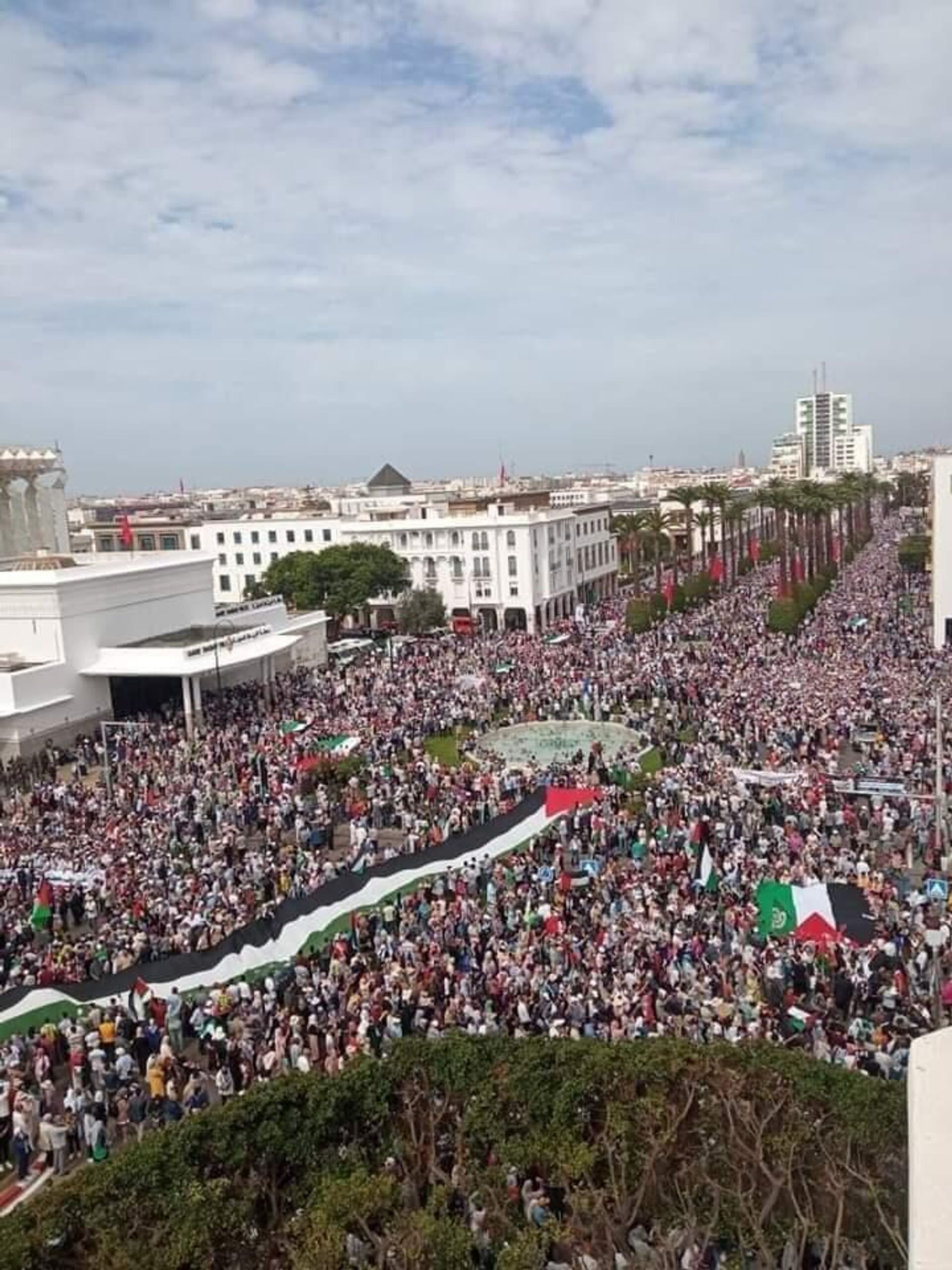 أحزاب وهيئات مغربية تنظم مسيرة في ذكرى طوفان الأقصى دعما لفلسطين ولبنان - سبوتنيك عربي, 1920, 04.10.2024