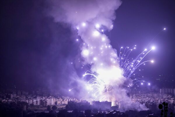 قصف الطيرن الحربي الإسرائيلي الضاحية الجنوبية لـ بيروت، لبنان - سبوتنيك عربي