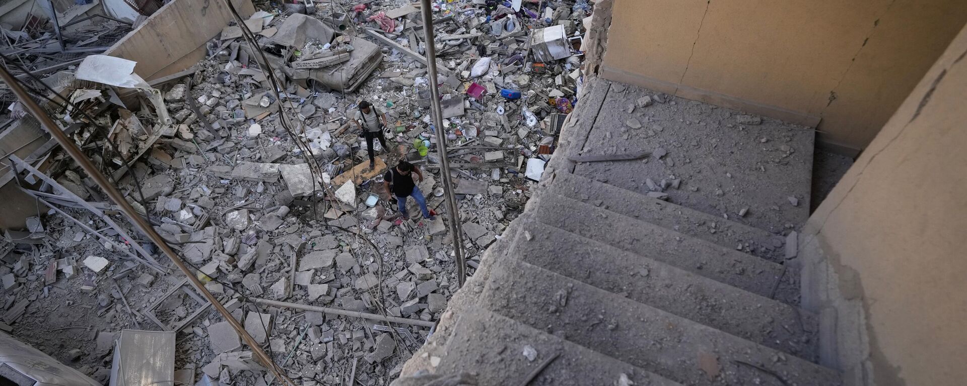 مشاهد جوية لآثار قصف الطيران الحربي الإسرائيلي لـ الضاحية الجنوبية في بيروت ، لبنان - سبوتنيك عربي, 1920, 04.03.2026