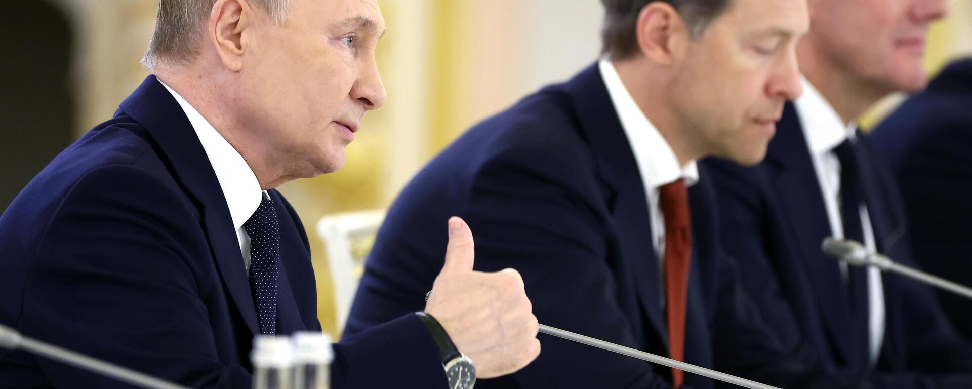 الرئيس الروسي فلاديمير بوتين ورئيس الإمارات محمد بن زايد آل نهيان في الاجتماع الثنائي، روسيا - سبوتنيك عربي, 1920, 26.03.2025