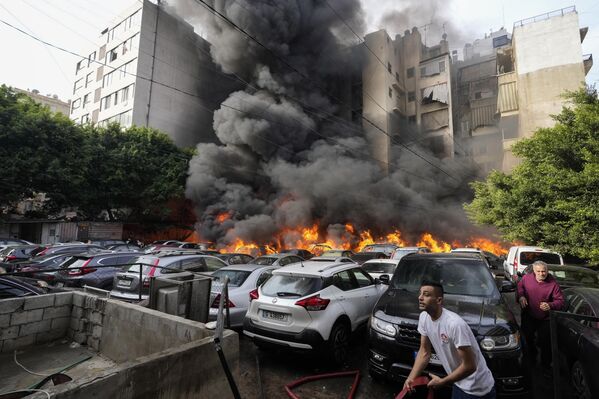 تداعيات القصف الإسرائيلي في بيروت، لبنان - سبوتنيك عربي