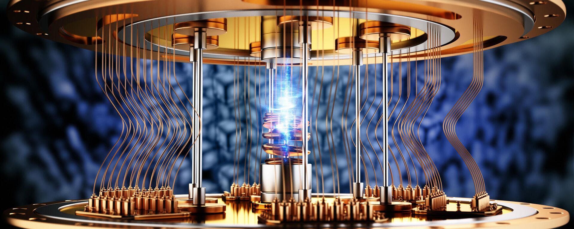 رسم توضيحي ثلاثي الأبعاد لحاسوب كمي أثناء العمل رسم توضيحي ثلاثي الأبعاد لحاسوب كمي أثناء العمل - سبوتنيك عربي, 1920, 22.11.2024