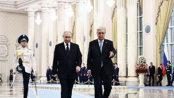 الرئيس الروسي فلاديمير بوتين والرئيس الكازاخستاني قاسم جومارت توكاييف - سبوتنيك عربي