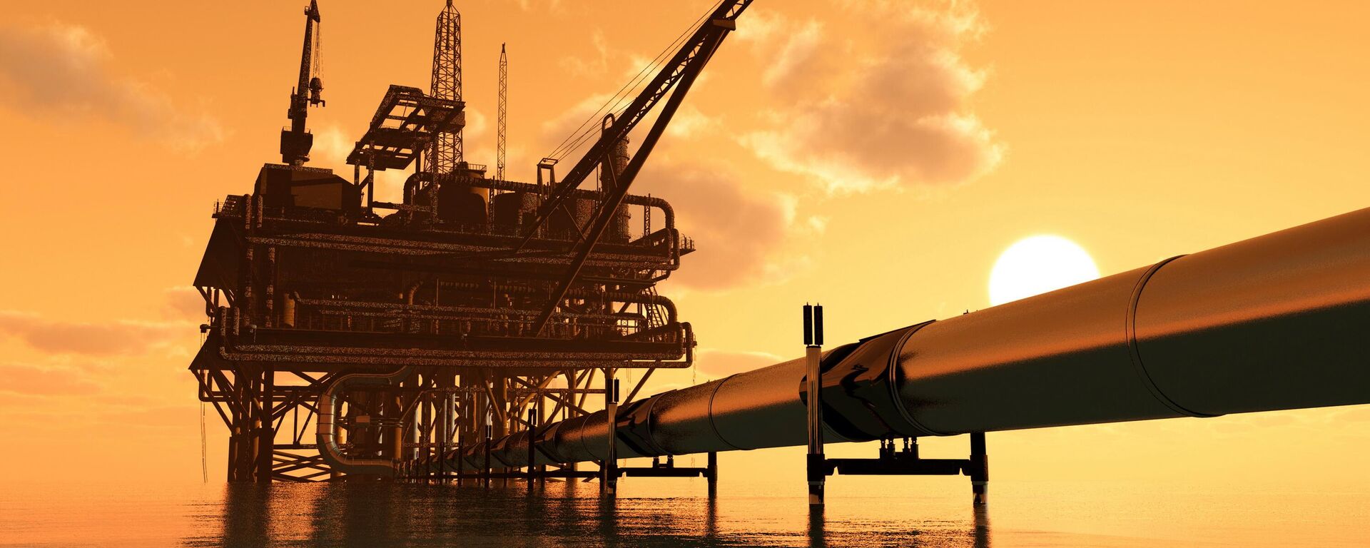 محطة لأنتاج النفط في البحر  - سبوتنيك عربي, 1920, 12.01.2025