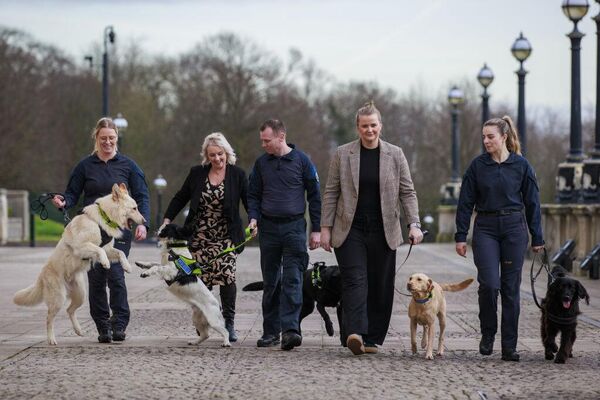 صورة لأعضاء فريق البحث والإنقاذ (K9) في أيرلندا الشمالية، والذي فشل مؤخرًا في الحصول على عضوية سجل البحث والإنقاذ التابع لوزارة العدل. - سبوتنيك عربي