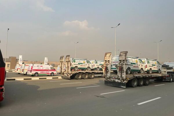 قافلة مساعدات إنسانية مصرية للفلسطينيين في قطاع غزة
 - سبوتنيك عربي