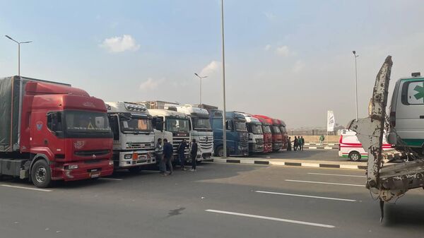 قافلة مساعدات إنسانية مصرية للفلسطينيين في قطاع غزة
 - سبوتنيك عربي