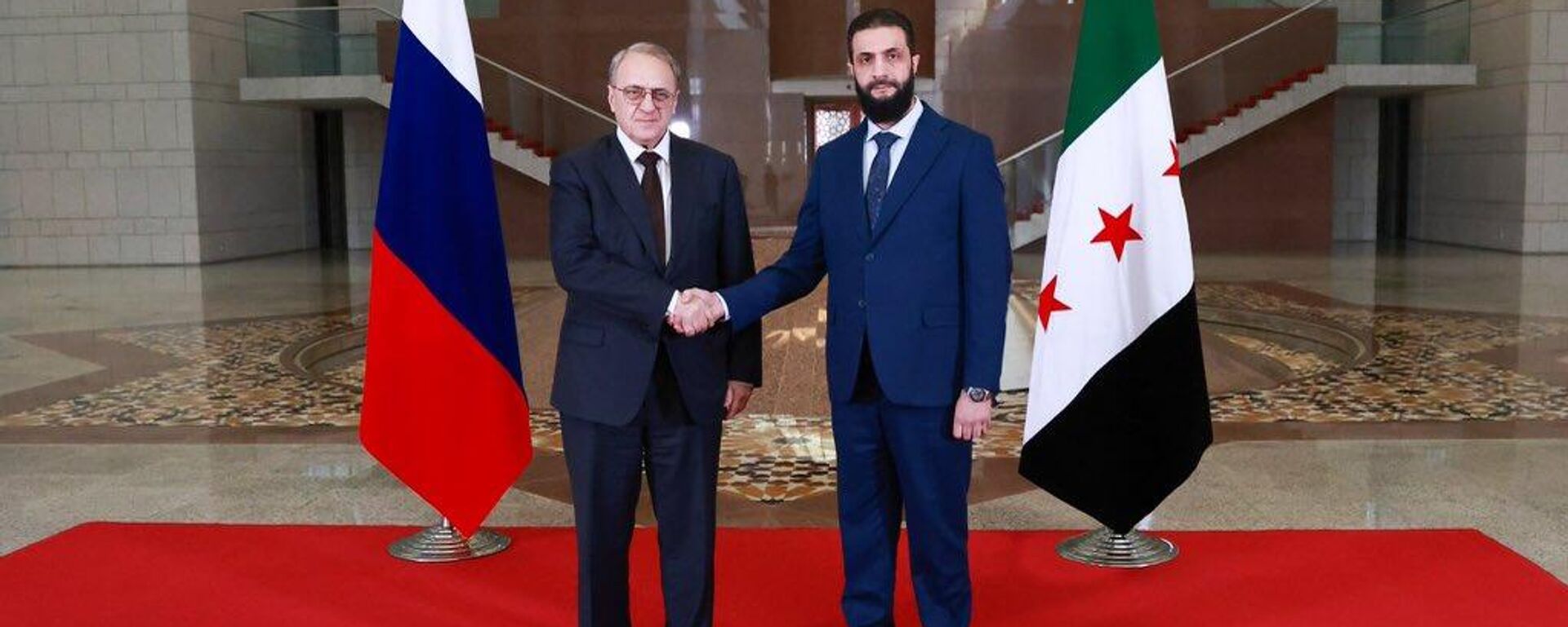 نائب وزير الخارجية الروسية، ميخائيل بوغدانوف مع  مع رئيس الإدارة السورية أحمد الشرع - سبوتنيك عربي, 1920, 29.01.2025
