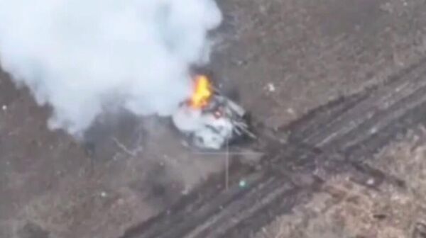 مسيرة روسية تدمر دبابة أوكرانية - سبوتنيك عربي