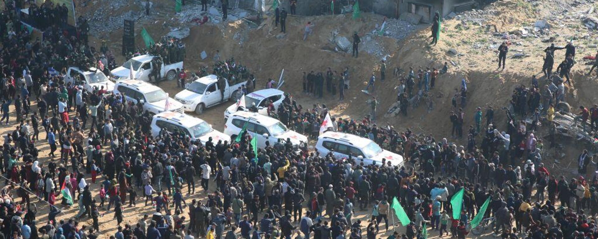 كتائب القسام تفرج عن أسرى إسرائيليين في خان يونس - سبوتنيك عربي, 1920, 01.02.2025