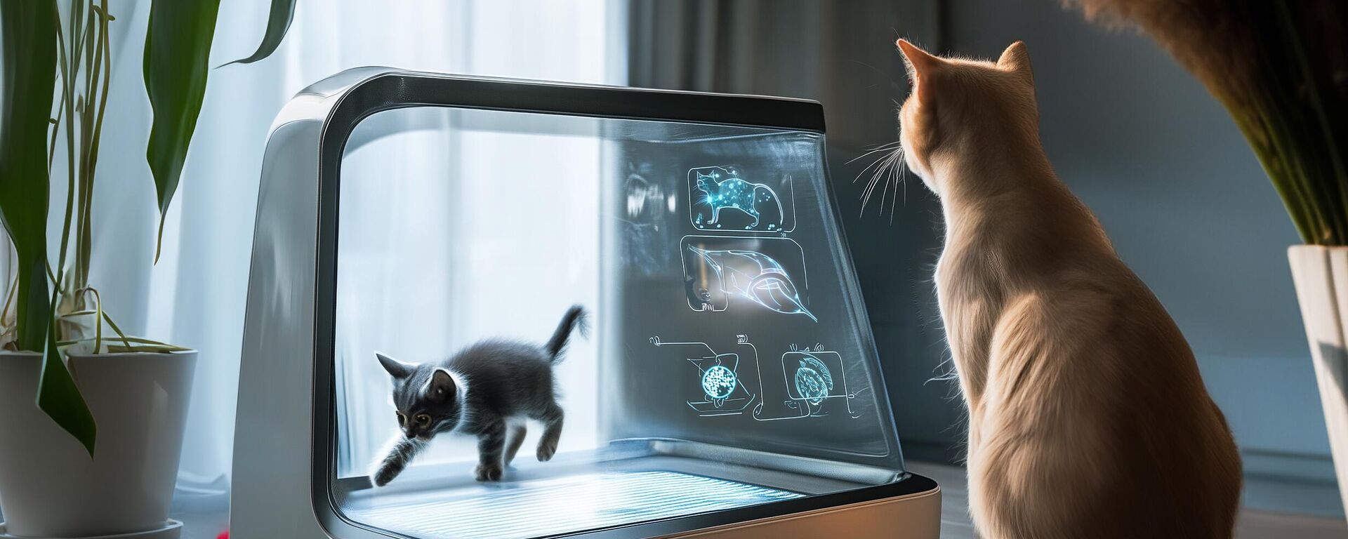 الطبيب البيطري المنزلي الذكاء الاصطناعي، ستقوم الصناديق المنزلية المدعومة بالذكاء الاصطناعي بمراقبة صحة الحيوانات الأليفة، وتحليل سلوكها، وإجراء التشخيص المبكر، وتقديم توصيات الرعاية، والمزامنة مع الأطباء البيطريين، وتوفير التدريب والألعاب، وإرسال الإشعارات والتقارير، وتخصيص النصائح - سبوتنيك عربي, 1920, 06.09.2025