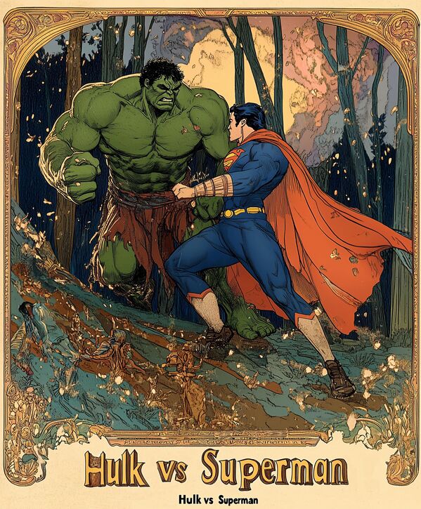 ملصق إيفان بيليبين لفيلم "هالك ضد سوبرمان" - سبوتنيك عربي