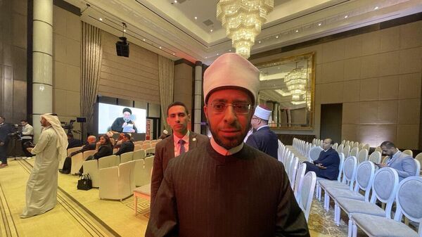 وزير الأوقاف المصري، الدكتور أسامة الأزهري، في مؤتمر الحوار الإسلامي الإسلامي في المنامة، البحرين، 20 فبراير/ شباط 2025 - سبوتنيك عربي