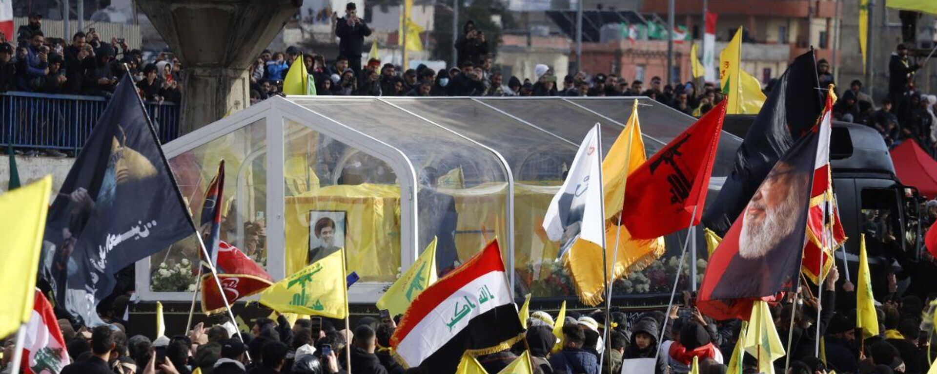 تشييع مهيب لحسن نصر الله في لبنان - سبوتنيك عربي, 1920, 23.02.2025