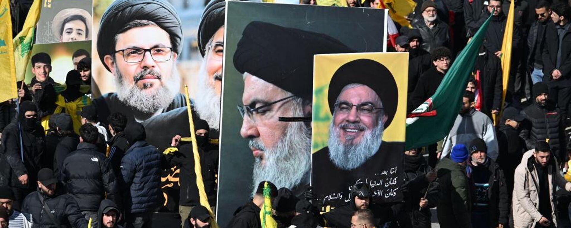  مراسم تشييع جنازة الأمينين العامين السابقين لـحزب الله اللبناني، حسن نصر الله، وهاشم صفي الدين - سبوتنيك عربي, 1920, 25.02.2025