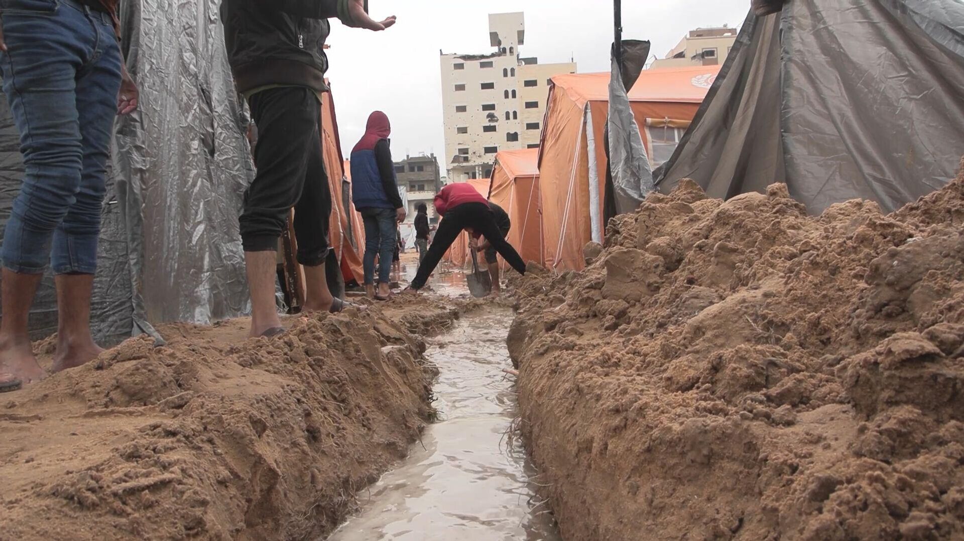 العائدون إلى غزة يكافحون برد الشتاء والأمطار الغزيرة التي تقتحم خيامهم الضعيفة العائدون إلى غزة يكافحون برد الشتاء والأمطار الغزيرة التي تقتحم خيامهم الضعيفة - سبوتنيك عربي, 1920, 27.02.2025