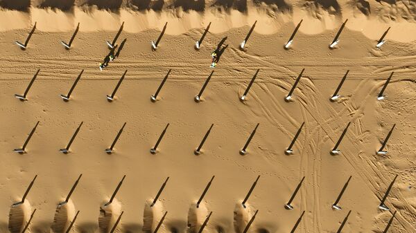 صورة جوية لأكبر قاعدة للطاقة المتجددة - سبوتنيك عربي