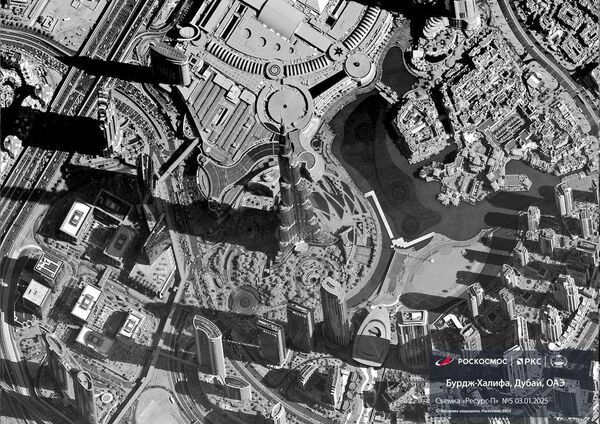 صورة لمدينة دبي، التقطها جهاز مراقبة سطح الأرض العالي الدقة والتابع للقمر الصناعي "ريسورس- بي"، ونشرتها مؤسسة "روسكوسموس" الحكومية. - سبوتنيك عربي