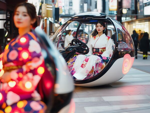 سيارة أجرة صغيرة للشوارع الضيقة باليابان - سبوتنيك عربي