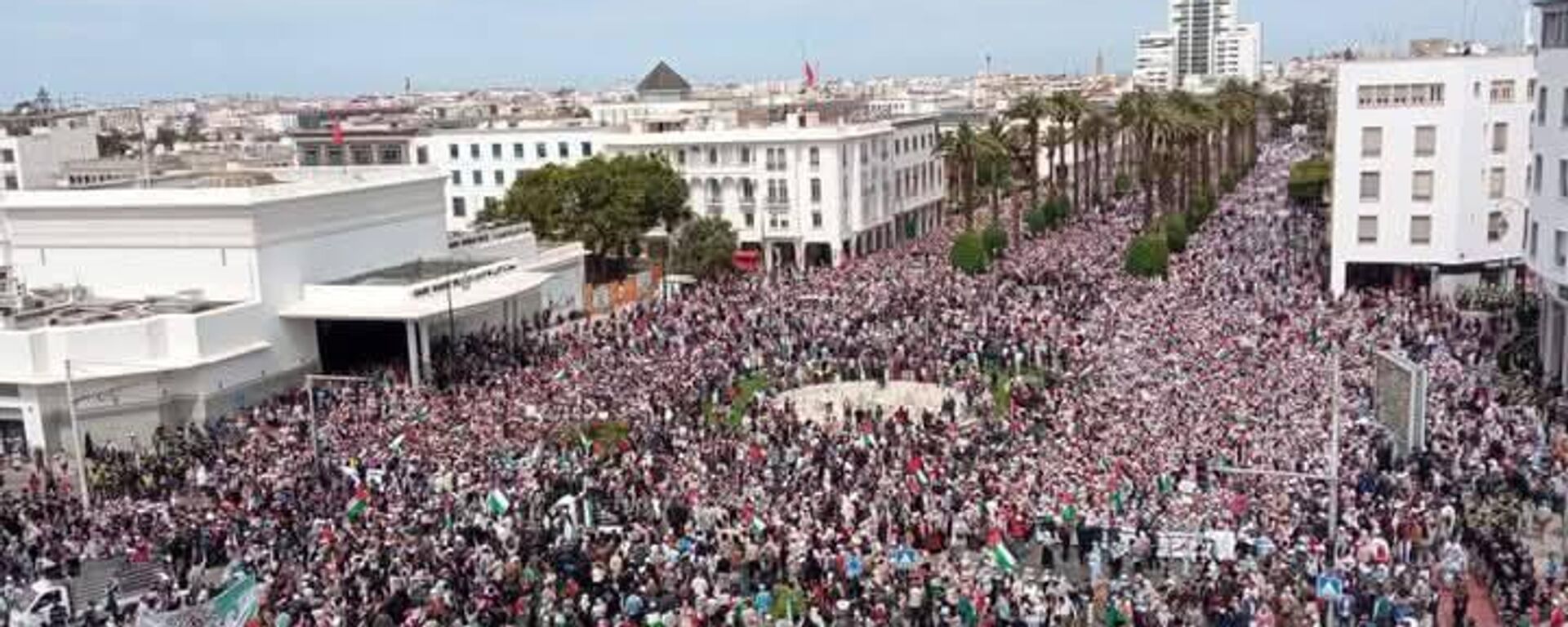 مسيرة تضامنية في المغرب تضامنا مع غزة  - سبوتنيك عربي, 1920, 06.04.2025