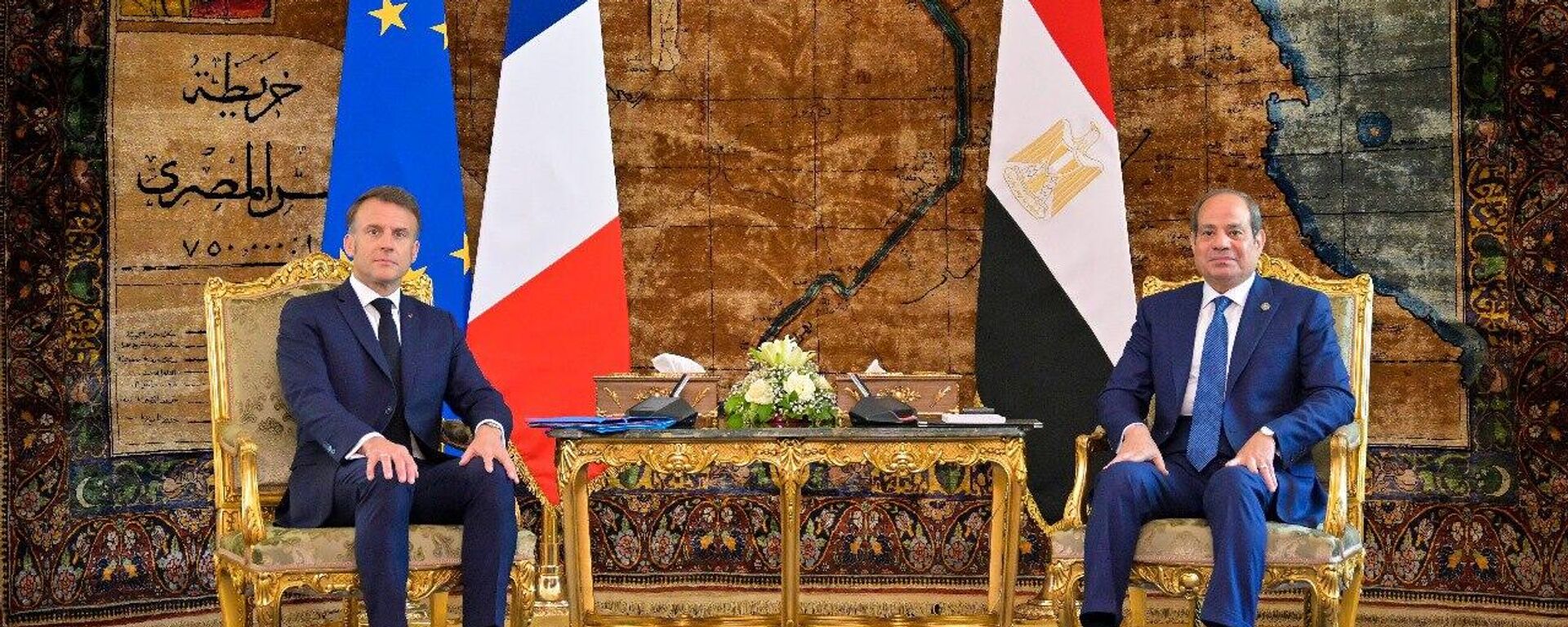 زيارة الرئيس الفرنسي إيمانويل ماكرون لمصر ولقاء الرئيس المصري عبد الفتاح السيسي - سبوتنيك عربي, 1920, 07.04.2025