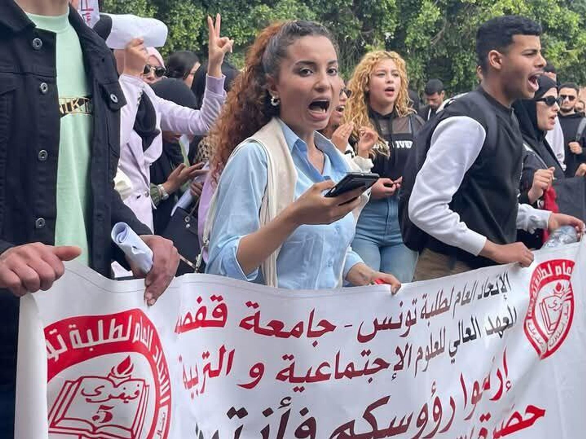 الجامعات التونسية تنظم إضرابا عاما تضامنا مع غزة - سبوتنيك عربي, 1920, 08.04.2025