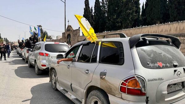 انسحاب الدفعة الثانية من قوات قسد الموجودة في مدينة حلب شمالي سوريا - سبوتنيك عربي