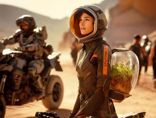 صحفية في وكالة الأنباء والإذاعة الدولية "سبوتنيك"، على كوكب المريخ، عن طريق الذكاء الاصطناعي - سبوتنيك عربي