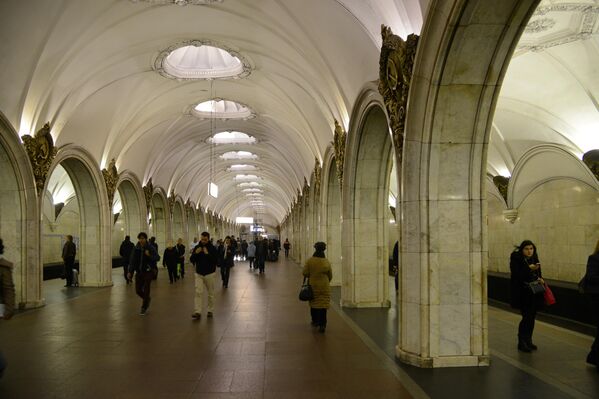 صورة حديثة لمحطة بافيليتسكايا على خط زاموسكفوريتسكايا ضمن مترو موسكو. - سبوتنيك عربي