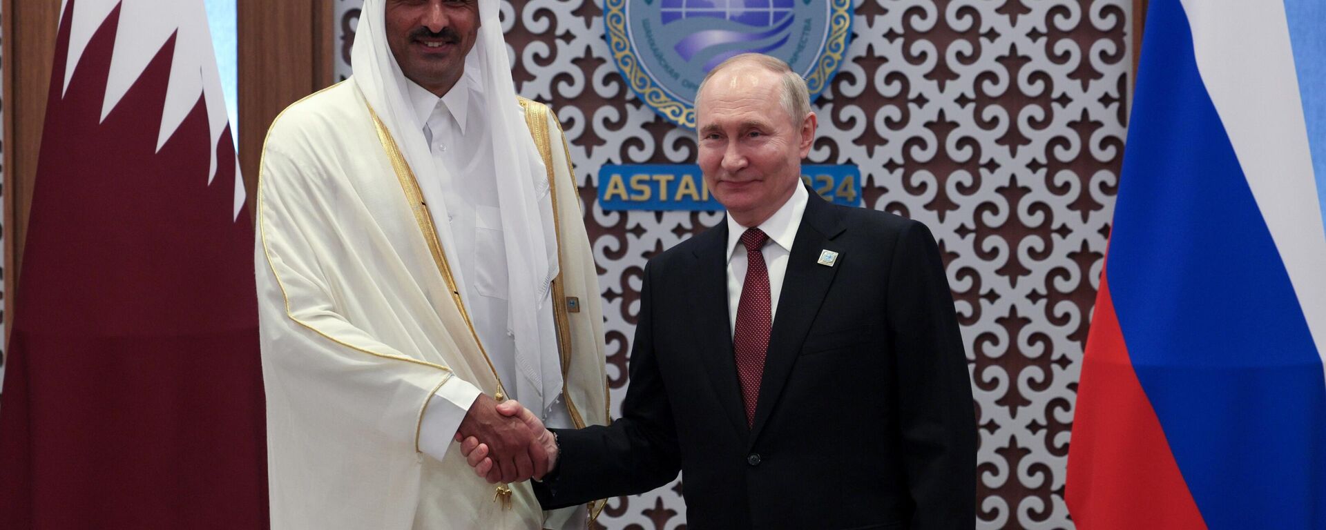 أمير قطر الشيخ تميم بن حمد آل ثاني مع الرئيس الروسي فلاديمير بوتين - سبوتنيك عربي, 1920, 02.03.2026