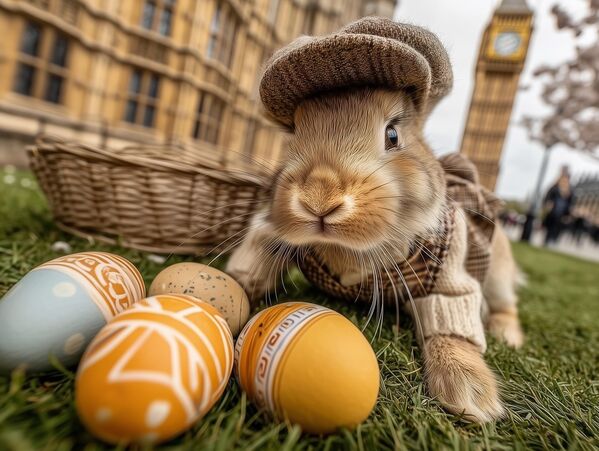 أرنب عيد الفصح بالذكاء الاصطناعي في لندن، المملكة المتحدة - سبوتنيك عربي
