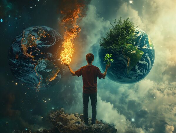 القرار لنا في الحياة على كوكب أخضر نظيف، أو النقيض بتحويله إلى كوكب قاحل. - سبوتنيك عربي