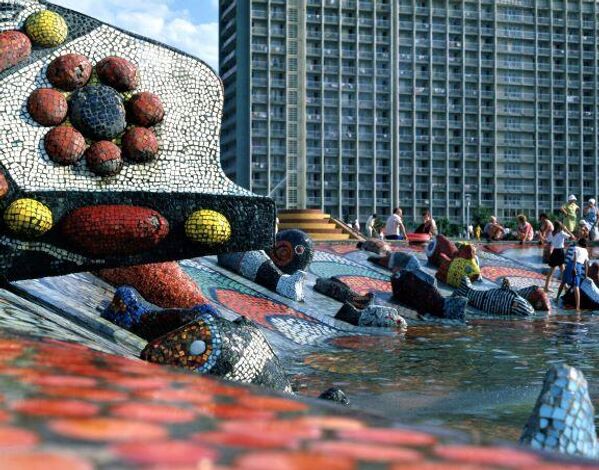 تكوين مرجاني ضخم لحوض التجديف في مجمع ملاعب أدلر، من تصميم تسيريتيلي. - سبوتنيك عربي