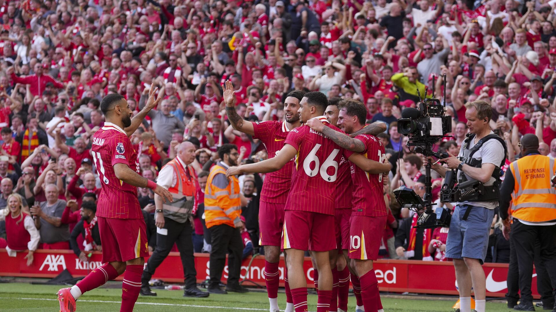 محمد صلاح يقود ليفربول للفوز بالدوري الإنكليزي الممتاز في كرة القدم للمرة الـ20 في تاريخه بعد فوزه على توتنهام بنتيجة (5 - 1) محمد صلاح يقود ليفربول للفوز بالدوري الإنكليزي الممتاز في كرة القدم للمرة الـ20 في تاريخه بعد فوزه على توتنهام بنتيجة (5 - 1) - سبوتنيك عربي, 1920, 27.04.2025