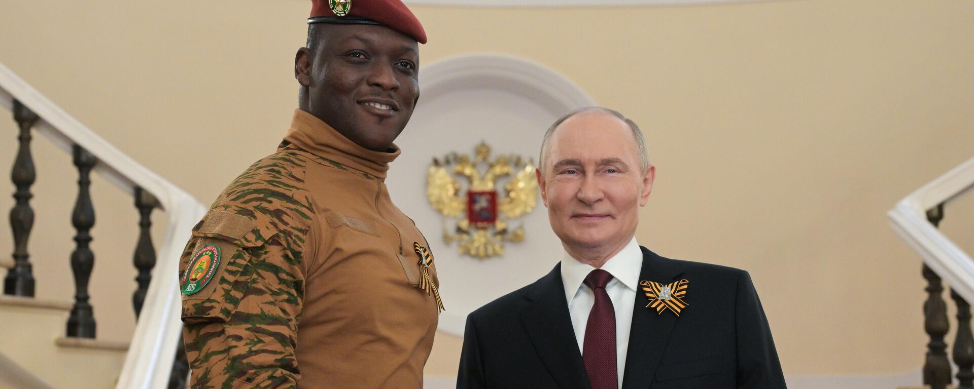 الرئيس الروسي فلاديمير بوتين ورئيس بوركينا فاسو إبراهيم تراوري - سبوتنيك عربي, 1920, 10.05.2025