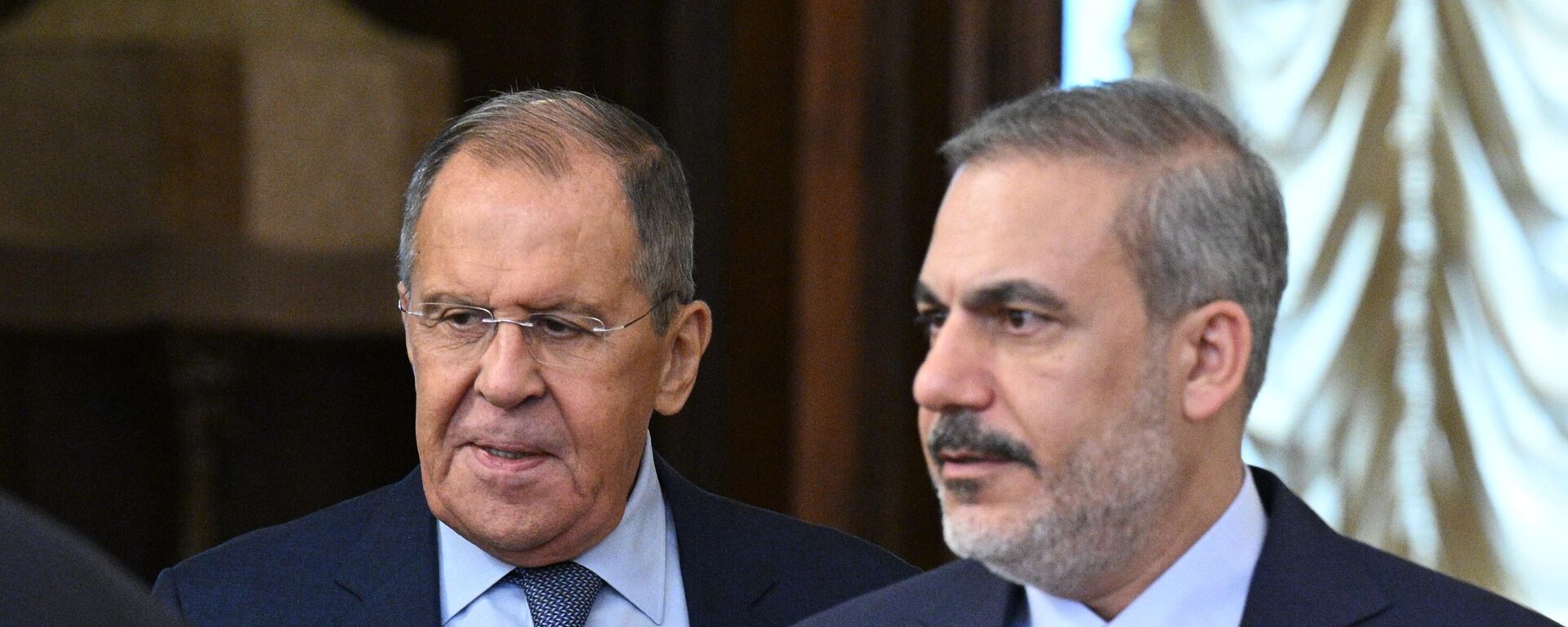 وزير الخارجية الروسي سيرغي لافروف، ونظيره التركي هاكان فيدان - سبوتنيك عربي, 1920, 13.04.2026