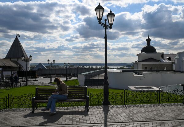 صورة لفناء الكرملين الموجود في مدينة قازان. - سبوتنيك عربي