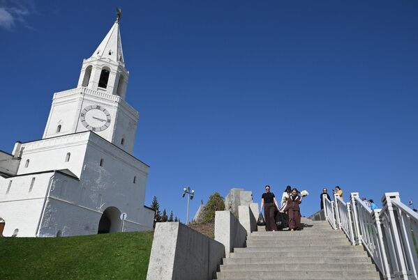 صورة تظهر برج سباسكايا بالقرب من الكرملين في قازان. - سبوتنيك عربي
